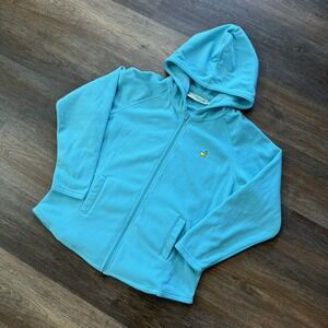 Magnolia Lane Augusta Masters Blue Teal Fleece Jacket Full Zip Women's Sz L Golf